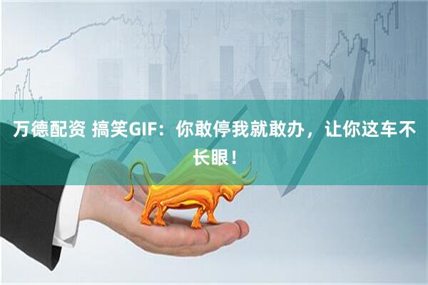 万德配资 搞笑GIF：你敢停我就敢办，让你这车不长眼！